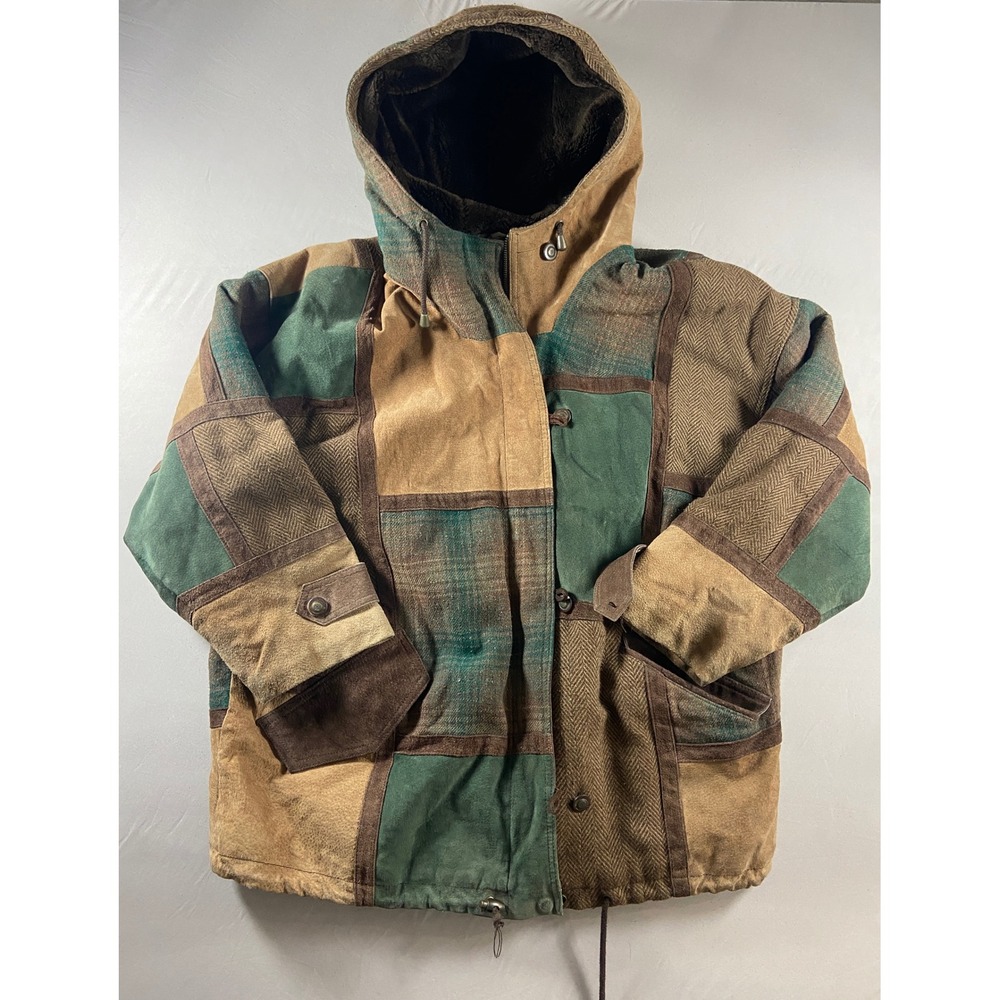 Brandon Thomas Patchwork Hooded Jacket Men's Size… - image 1